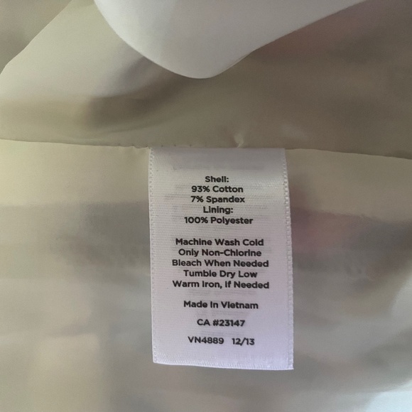 Talbots red/white/tan cotton shift dress, NWOT, US 12, mint. - Picture 5 of 6